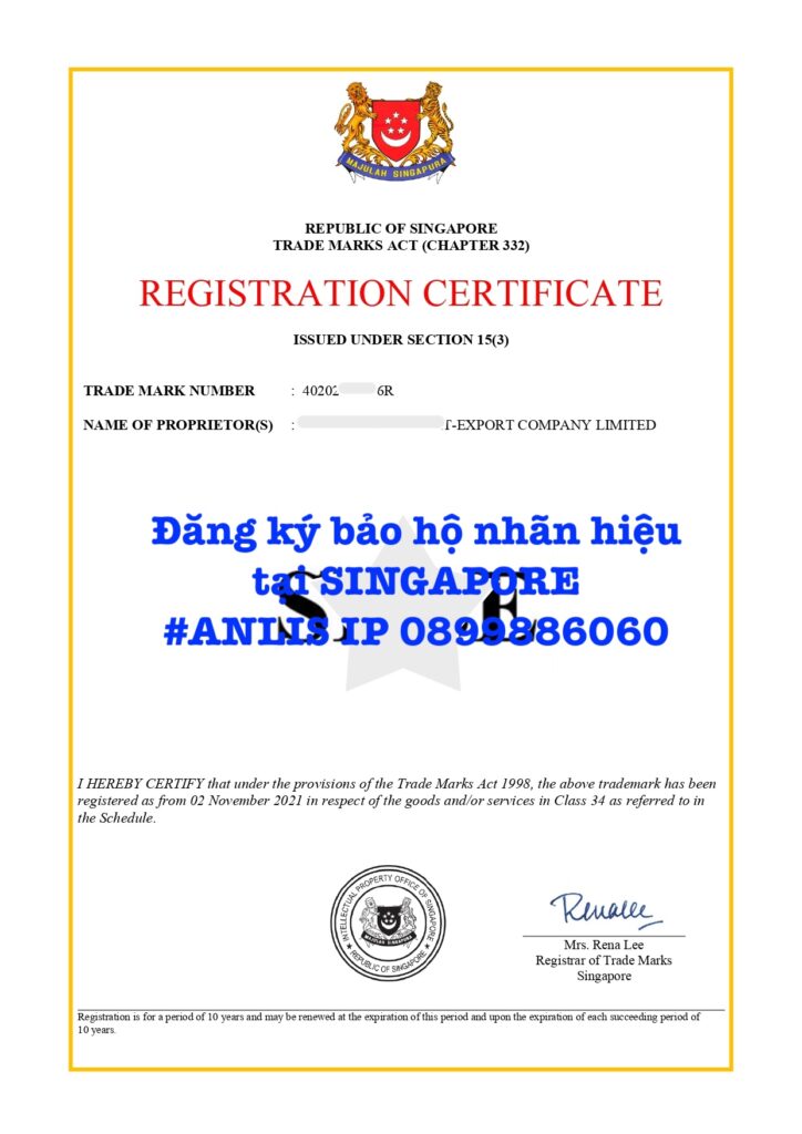 đăng ký nhãn hiệu tại Singapore
