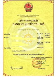 Giấy chứng nhận đăng ký quyền tác giả